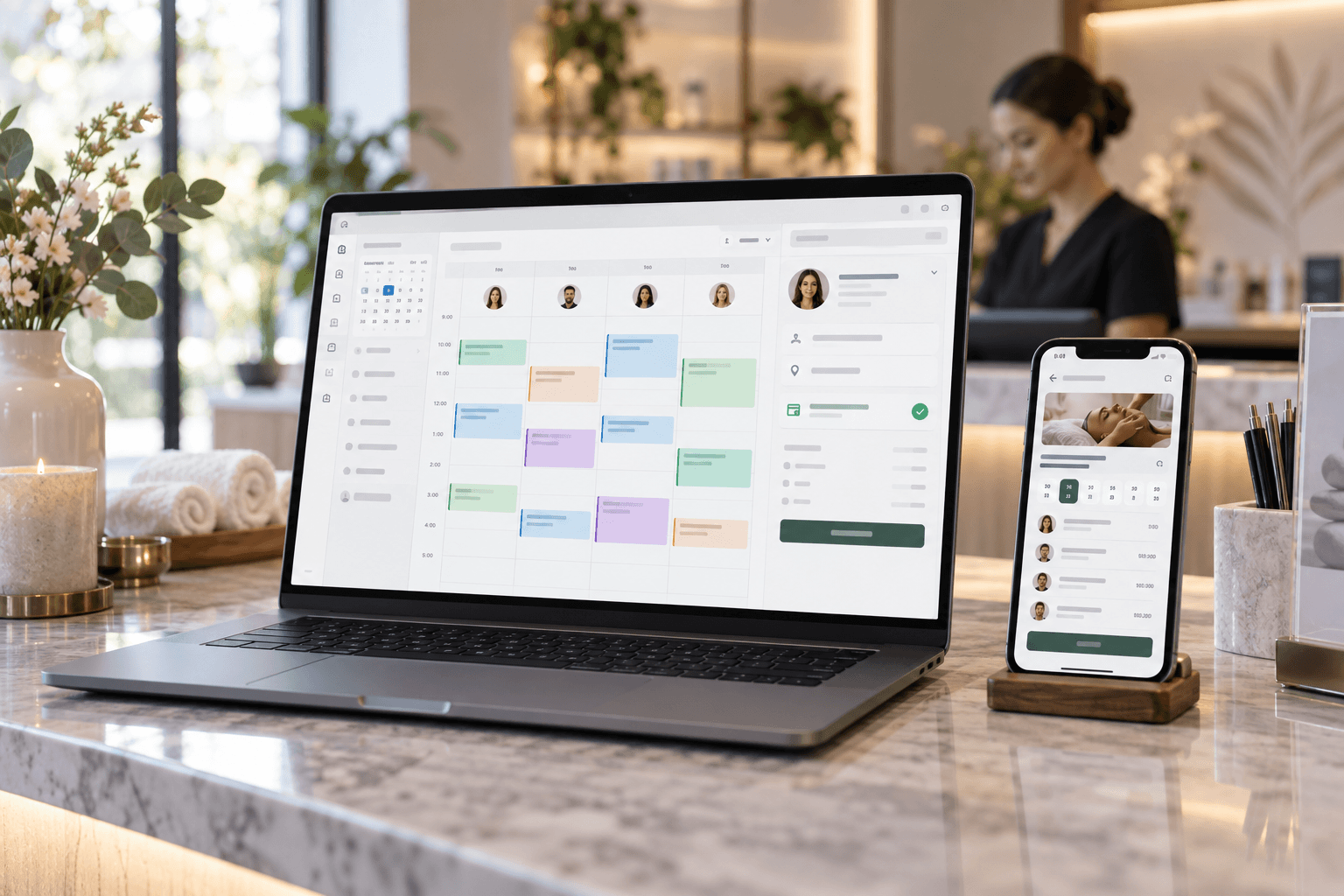 Booking platform for a service business website concept
