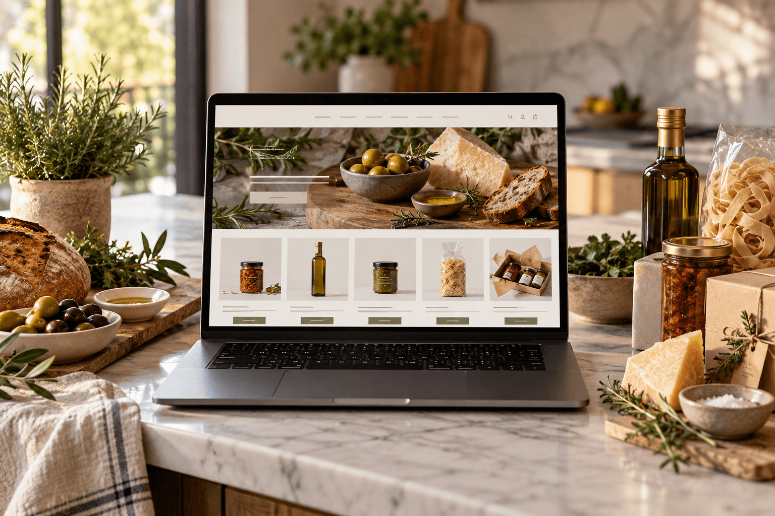 Direct-to-consumer food brand website concept