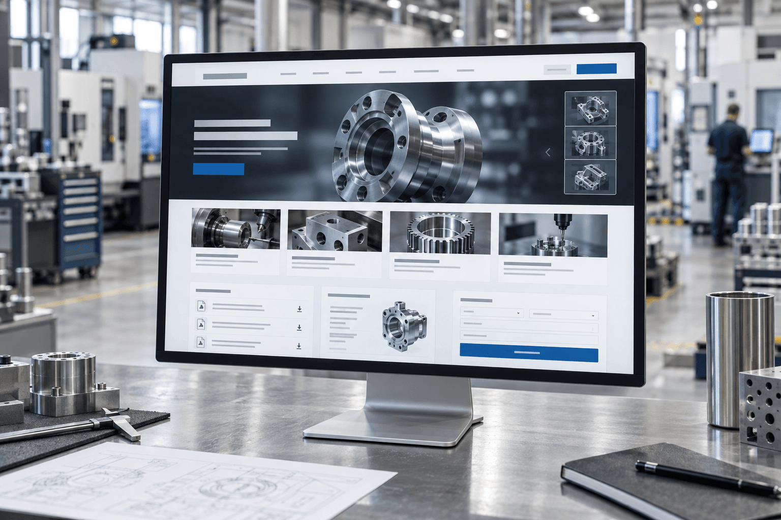 B2B manufacturer and supplier site website concept