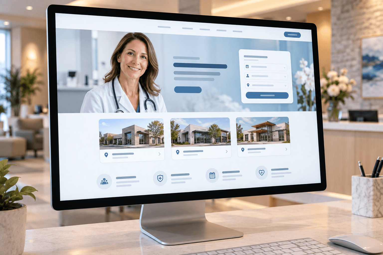 Multi-location medical practice website concept